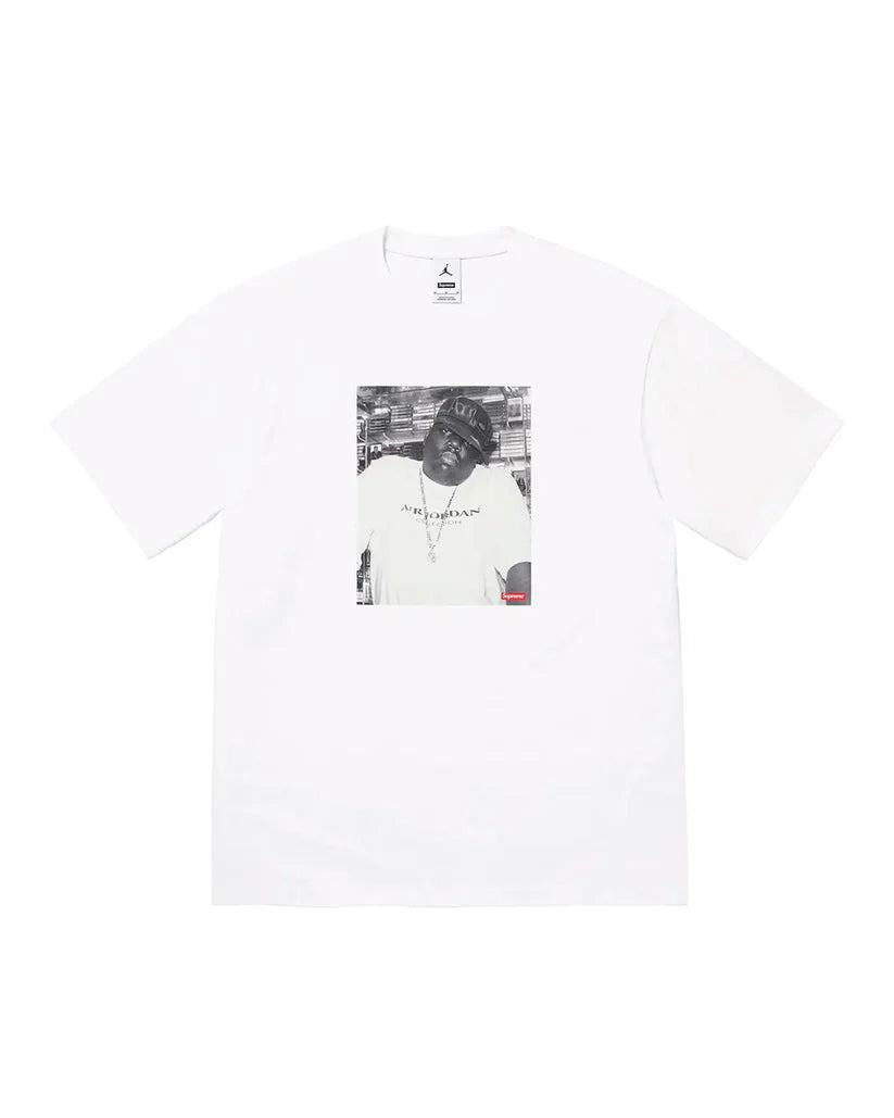 SUPREME x JORDAN BIGGIE SHORT SLEEVE T-SHIRT WHITE